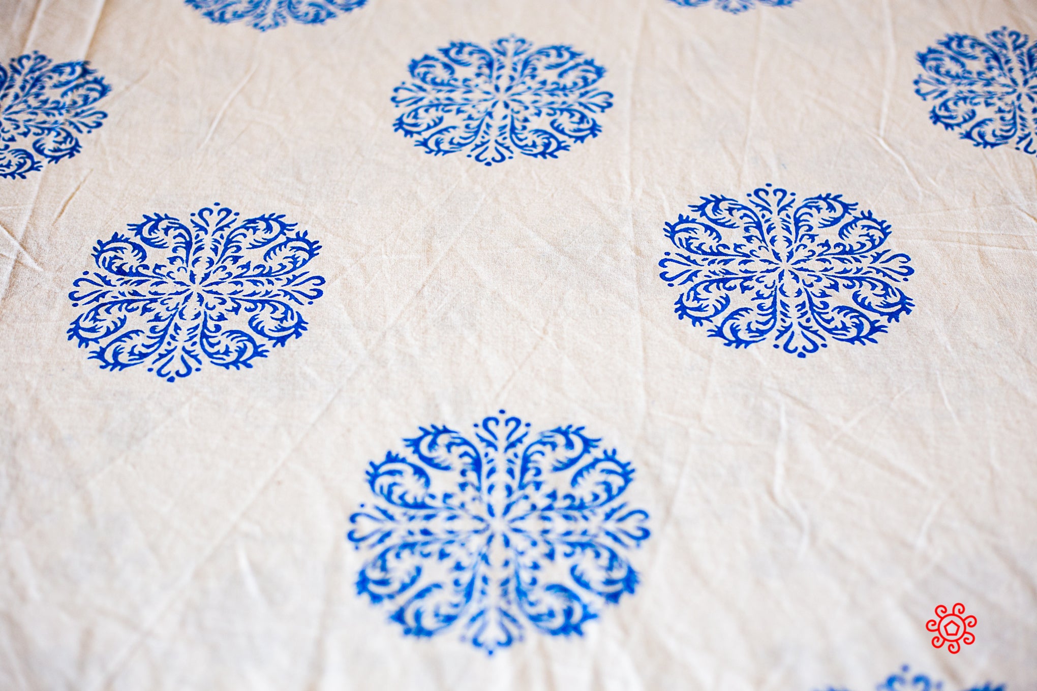 Roysha 2021 Bed Sheet/Flat Sheet/ Bed Linen - Queen Size, 100% Handmade, Hand Block Printed, Pure Cotton, Indigo collection, Room Decor