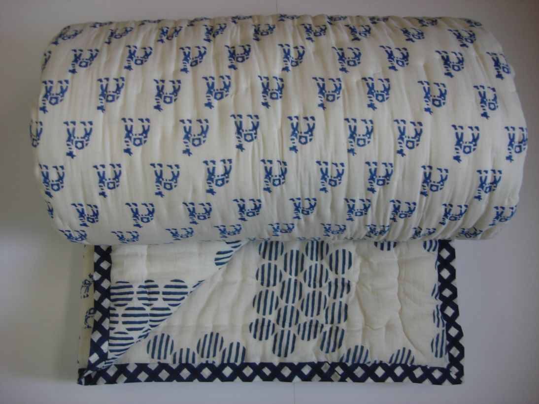 Handcrafted Block Printed Quilts in Traditional Patterns