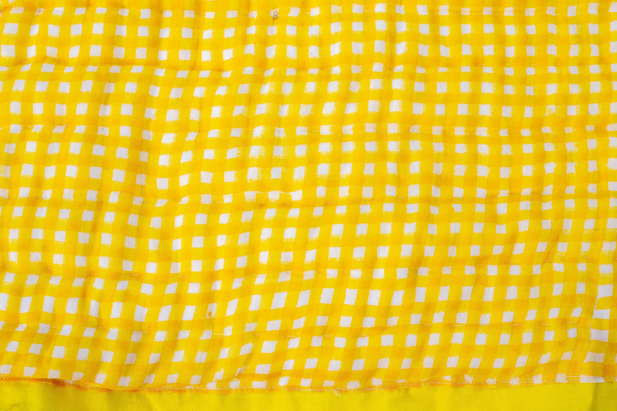 All New Roysha 2021 Queen Quilt Collection,100 Percent Handmade, Hand Block printed Quilt, Jaipuri Quilt, Hand Quilted, Yellow Checks