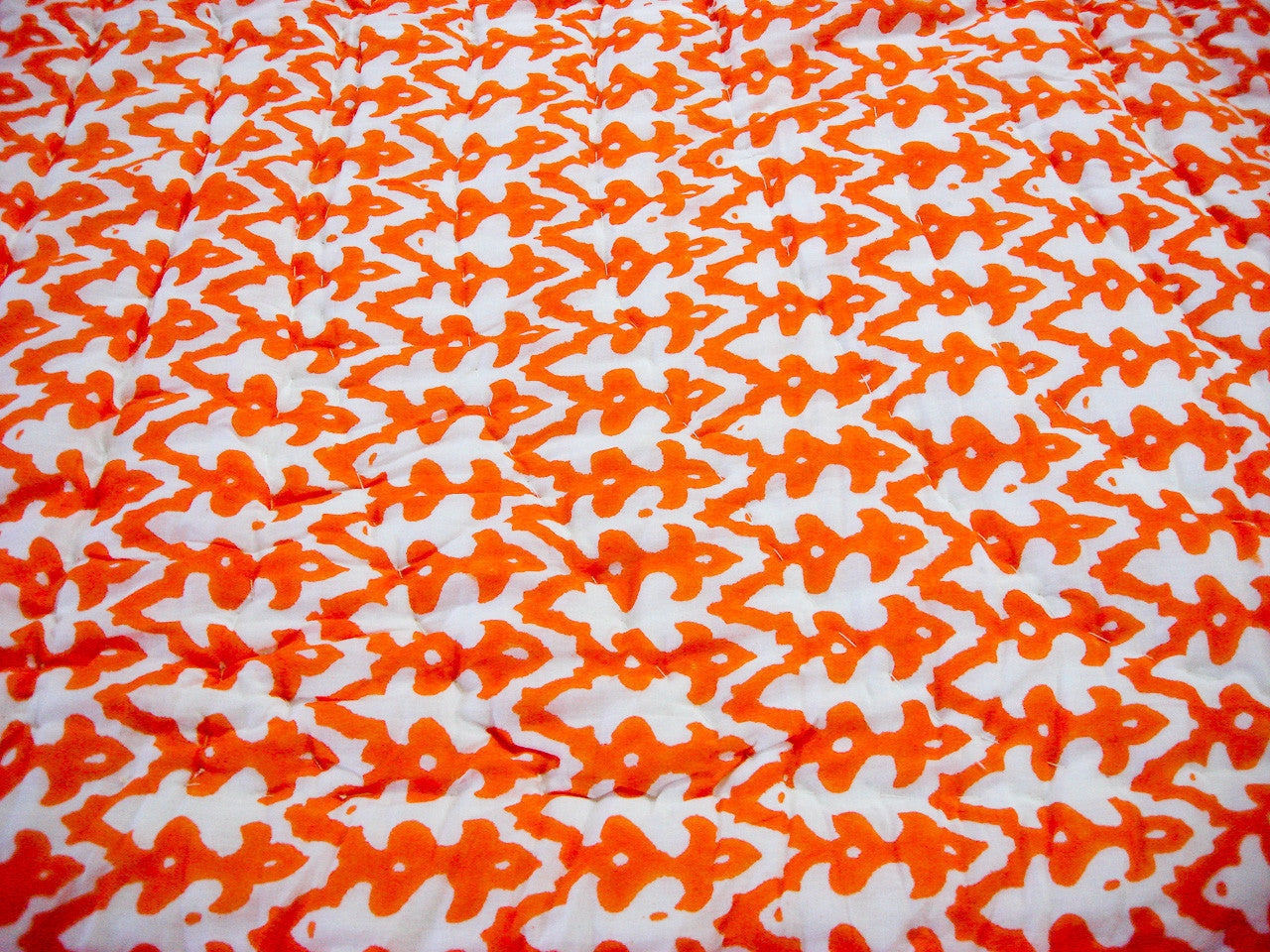 QBP-150 100% Handmade Cotton Quilt - Yellow and Orange prints , Quilts - Pentagon Crafts, Pentagon Crafts
 - 4