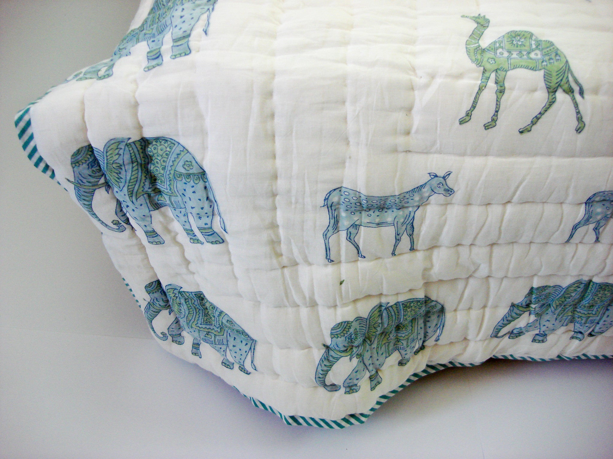 QBP 158 - Handmade Cotton Quilt -Animal Prints - Pentagon Crafts