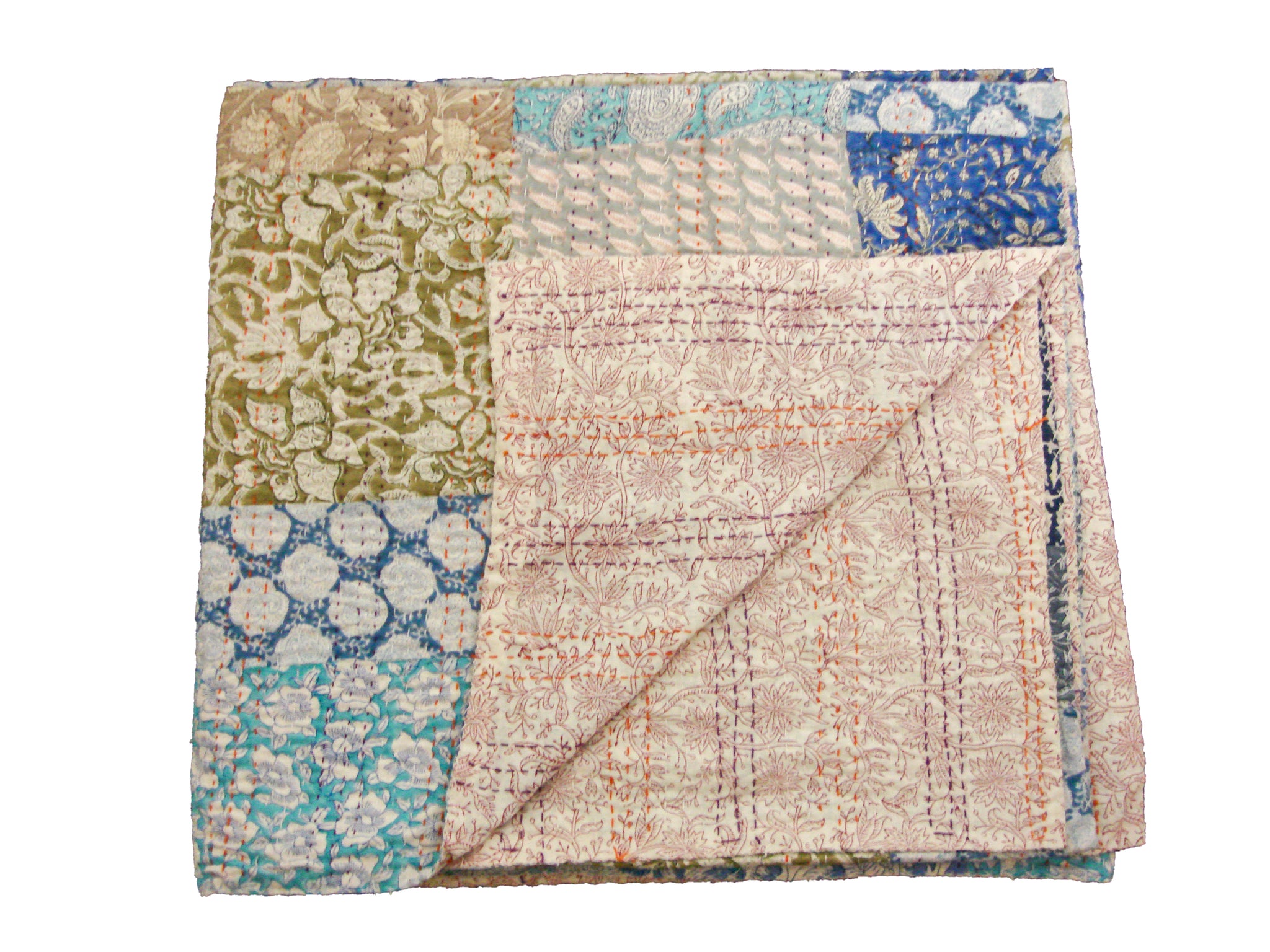Handmade Patchwork Throw - Multicolored Patchwork